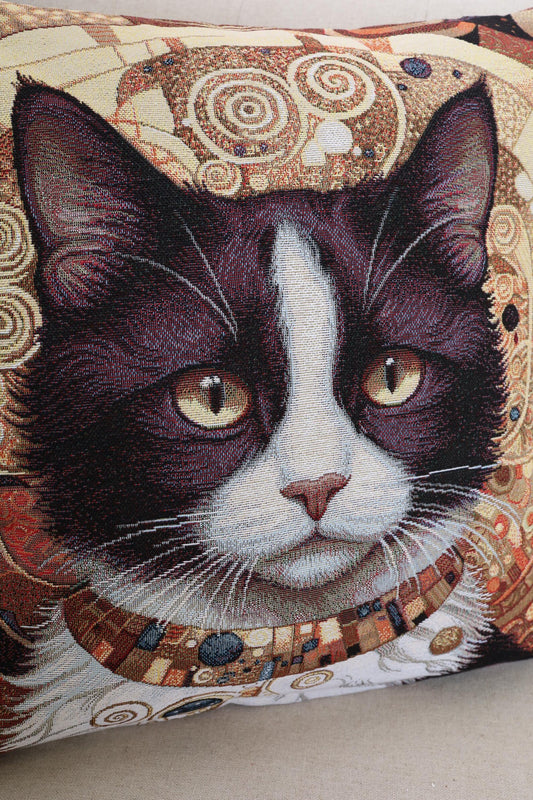 Royal Cat Double-Sided Cushion Cover | 18x18" pillow cover | Tapestry throw pillow | Modern home decor | Cat pillowcase