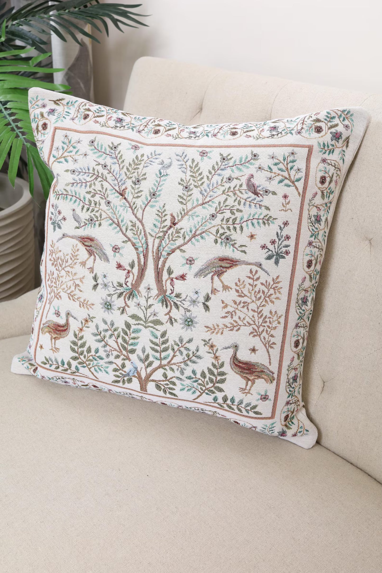 William Morris Heaven on Earth Double-Sided Cushion Cover | 18x18" pillow cover | Tapestry throw pillow | Modern home decor